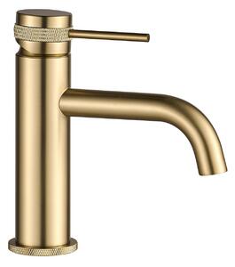 Bathroom faucet Rea Lungo Grip Brush Gold low