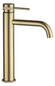 Bathroom faucet Rea Lungo Grip Brush Gold high