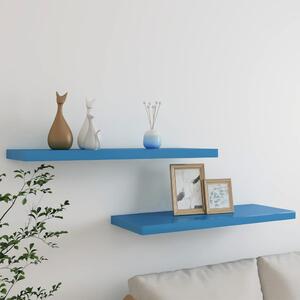 Floating Wall Shelves 2 pcs Blue 80x23.5x3.8 cm MDF