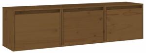TV Cabinets 3 pcs Honey Brown Solid Wood Pine