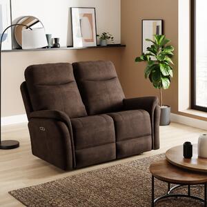 Monte Faux Suede Power Recliner 2 Seater Sofa Faux Suede Pinecone