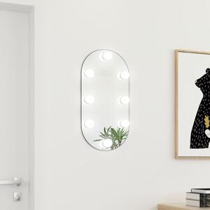 Mirror with LED Lights 60x30 cm Glass Oval