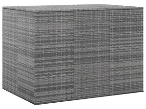 Garden Cushion Box PE Rattan 145x100x103 cm Grey