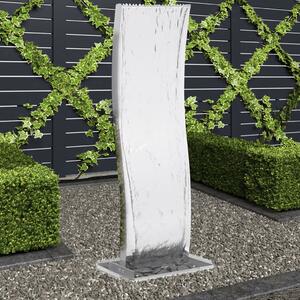 Garden Fountain with Pump 108 cm Stainless Steel Curved