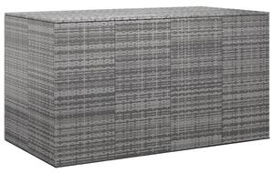 Garden Cushion Box PE Rattan 194x100x103 cm Grey