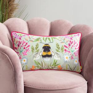 Furn. Bee Rectangular Cushion MultiColoured