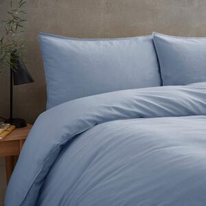 Cotton Linen Standard Pillowcase Pair Ashley Blue