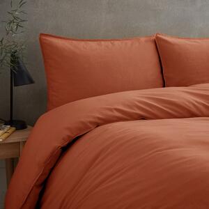 Cotton Linen Standard Pillowcase Pair Butterscotch (Orange)
