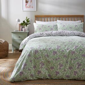 Flower Trail Lilac Duvet Cover and Pillowcase Set Lilac