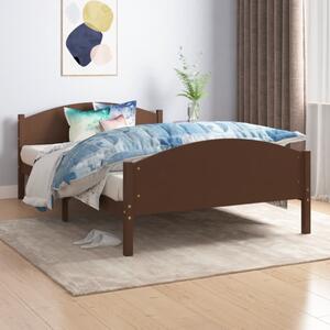 Bed Frame Dark Brown Solid Pine Wood 120x200 cm