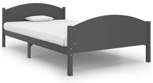 Bed Frame Dark Grey Solid Pine Wood 120x200 cm