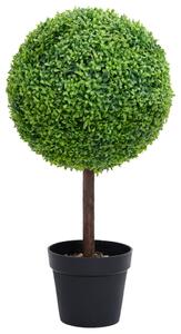 Artificial Boxwood Plant with Pot Ball Shaped Green 50 cm