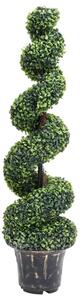Artificial Boxwood Spiral Plant with Pot Green 117 cm