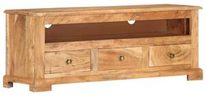 TV Cabinet Solid Wood Acacia 110x30x40 cm Brown