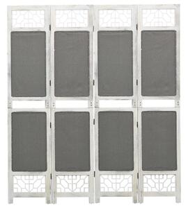 4-Panel Room Divider Grey 140x165 cm Fabric