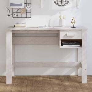 Desk White 110x40x75 cm Solid Wood Pine