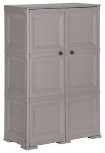 Plastic Cabinet 79x43x125 cm Wood Design Grey