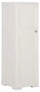 Plastic Cabinet 40x43x125 cm Wood Design White