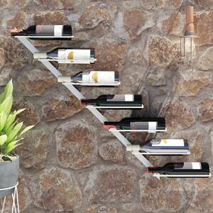 Wall-mounted Wine Rack for 7 Bottles White Metal