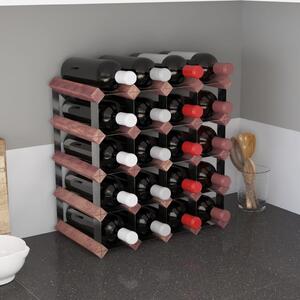 Wine Rack for 20 Bottles Brown Solid Wood Pine
