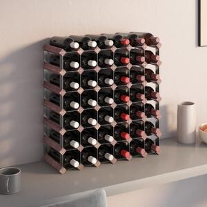 Wine Rack for 42 Bottles Brown Solid Wood Pine