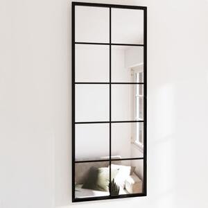 Wall Mirror Black 100x40 cm Metal