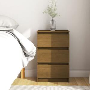 Bedside Cabinet Honey Brown 40x29.5x64 cm Solid Pine Wood