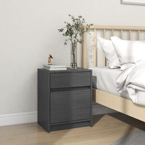 Bedside Cabinet Grey 40x31x50 cm Solid Pinewood