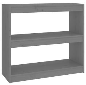 Book Cabinet/Room Divider Grey 80x30x71.5 cm Solid Wood Pine