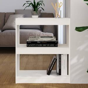 Book Cabinet/Room Divider White 60x30x71.5 cm Solid Wood Pine