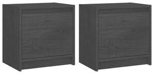 Bedside Cabinets 2 pcs Black 40x30.5x40 cm Solid Pinewood