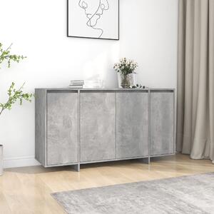 Sideboard Concrete Grey 135x41x75 cm Engineered Wood