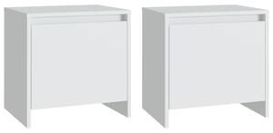 Bedside Cabinets 2 pcs White 45x34x44.5 cm Engineered Wood