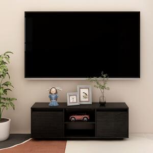 TV Cabinet Black 110x30x40 cm Solid Pinewood
