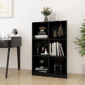 Book Cabinet Black 70x33x110 cm Solid Pinewood
