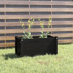 Garden Planter Black 60x31x31 cm Solid Pinewood