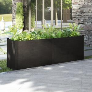 Garden Planter Black 200x50x70 cm Solid Pinewood