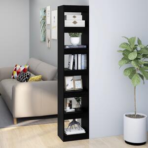 Book Cabinet/Room Divider Black 40x30x198 cm