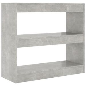 Book Cabinet/Room Divider Concrete Grey 80x30x72 cm