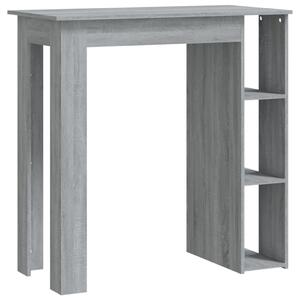 Bar Table with Shelf Grey Sonoma 102x50x103.5 cm Engineered Wood