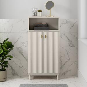 Elsie Tall Bathroom Cabinet Warm Grey