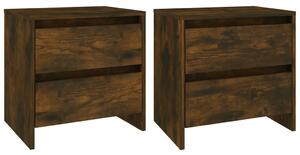 Bedside Cabinets 2 pcs Smoked Oak 45x34.5x44.5 cm Engineered Wood
