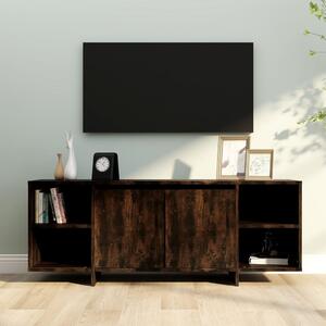 TV Cabinet Smoked Oak 130x35x50 cm Engineered Wood