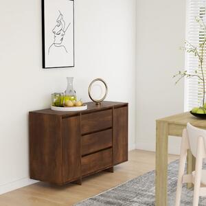 Sideboard with 3 Drawers Brown Oak 120x41x75 cm Chipboard