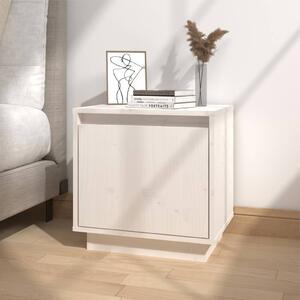 Bedside Cabinet White 40x30x40 cm Solid Wood Pine