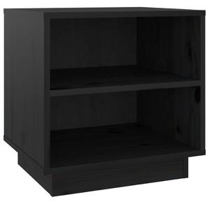 Bedside Cabinets 2 pcs Black 40x34x40 cm Solid Wood Pine