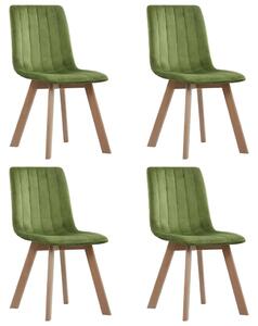 Dining Chairs 4 pcs Green Velvet