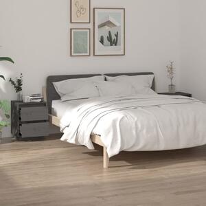 Bedside Cabinets 2 pcs Grey 40x35x50 cm Solid Wood Pine