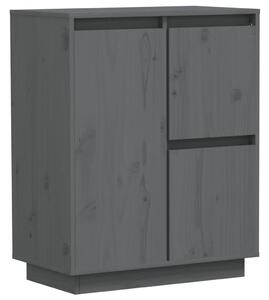 Sideboard Grey 60x34x75 cm Solid Wood Pine