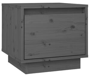 Bedside Cabinet Grey 35x34x32 cm Solid Wood Pine